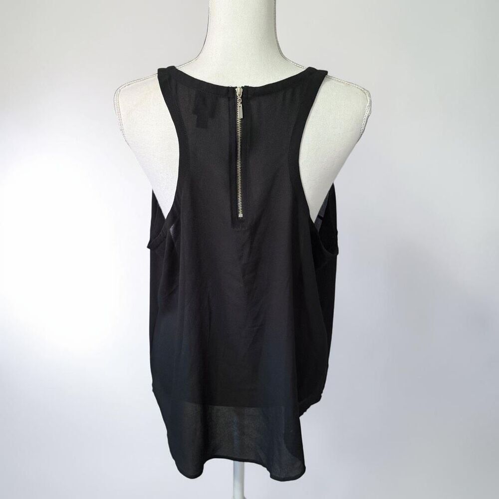 2BāBebe Y2K Black Semi Sheer V-Neck Tank Sz 2X READ - Picture 3 of 9